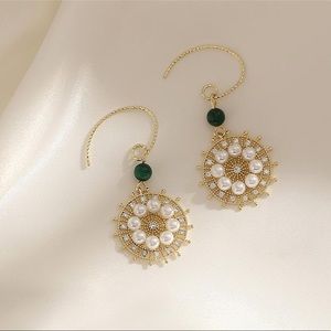 Inlaid craft earrings